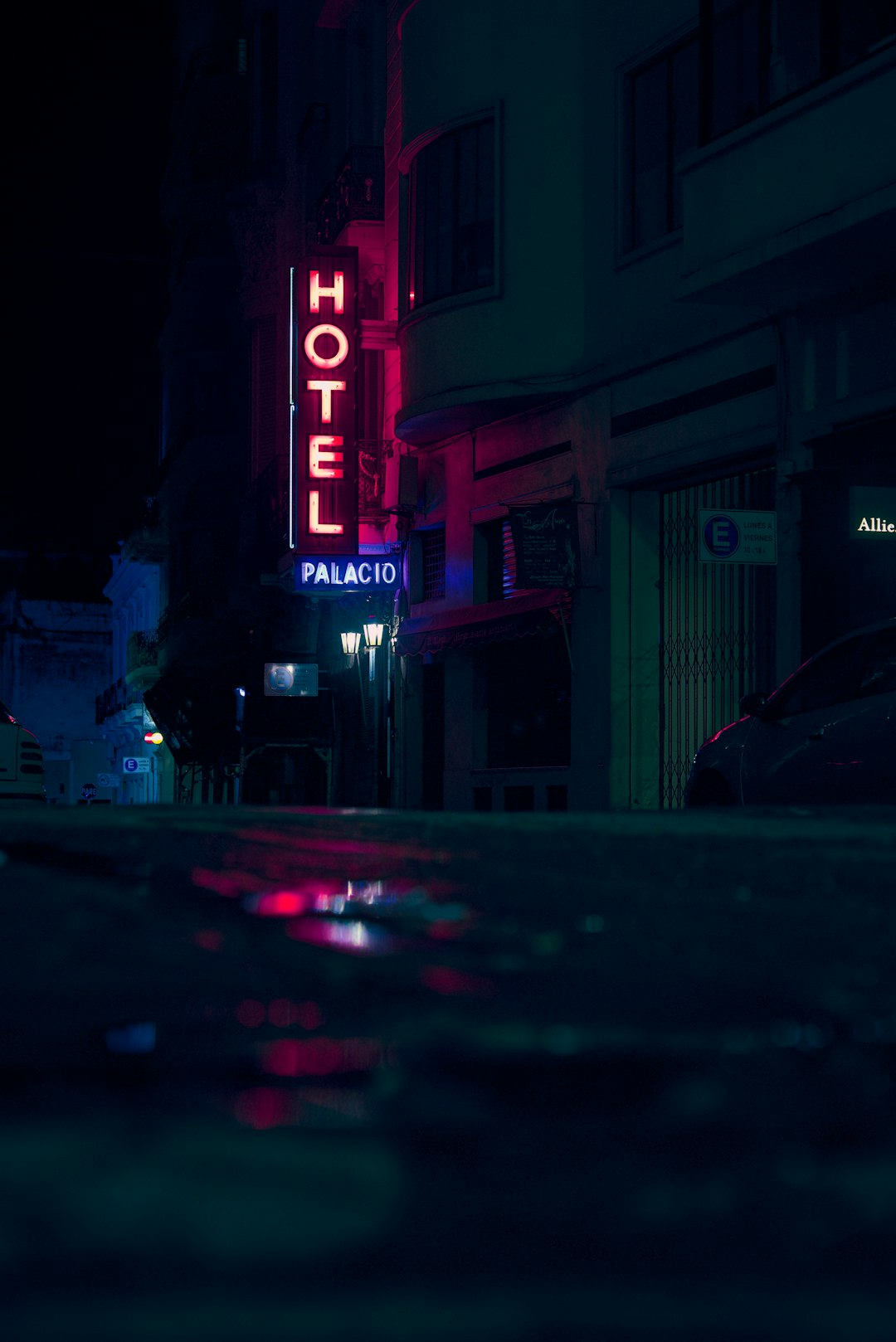 red and white open neon signage