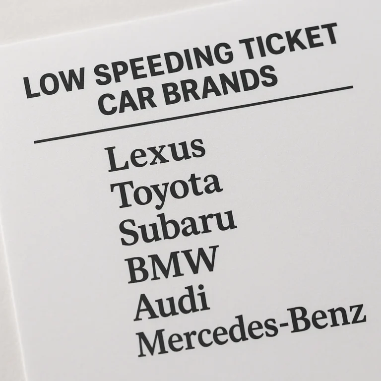 Featured image for 16 Vehicle Brands with the Lowest Speeding Ticket Percentages 2026