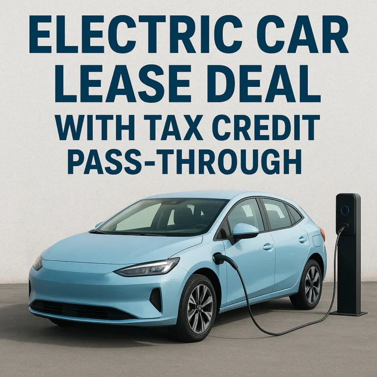 Featured image for 15 Top EV Lease Deals with Tax Credit Pass-Through 2026